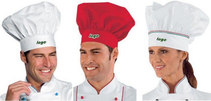 Cappelli cuoco unisex regolabili con velcro